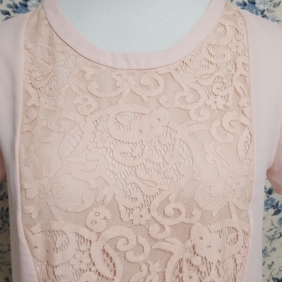 Guess sheer pink lace top shirt blouse - Picture 3 of 8
